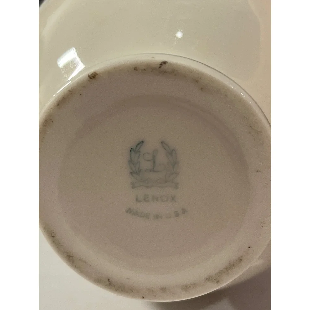 Vintage Lenox Bud Vase and Arnart Miniature Porcelain Pitcher Set Ivory Floral